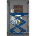 stationary warehouse cargo hydraulic scissor lift elevator